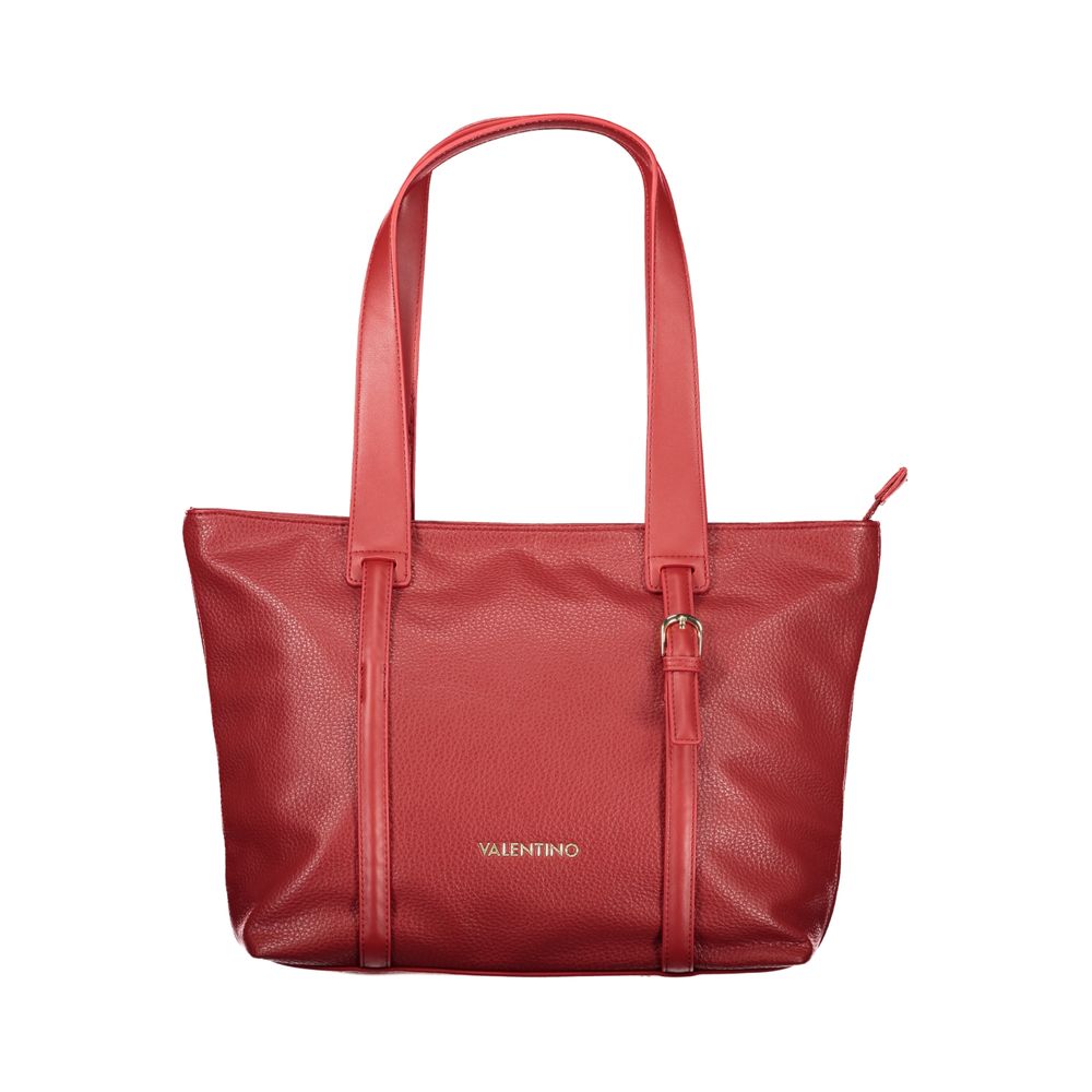 Mario Valentino Rosso Polyurethane Women's Bag with Zip Closure