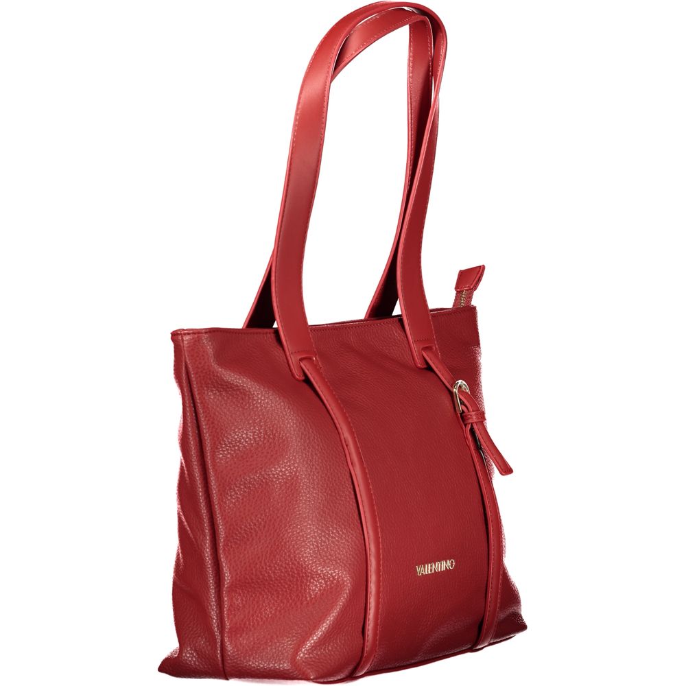 Mario Valentino Rosso Polyurethane Women's Bag with Zip Closure