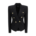 Balmain Black Wool Oves Aries Blazer