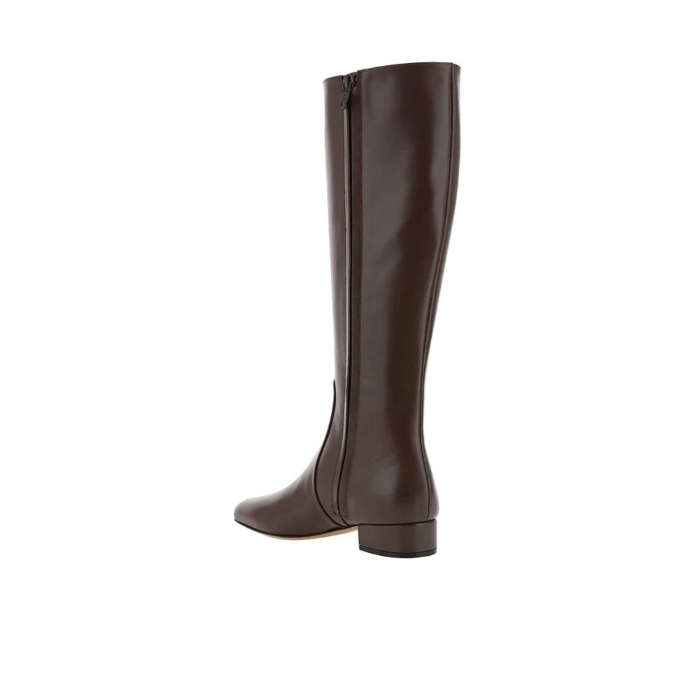 Valentino Garavani Brown Calfskin Flat Boots