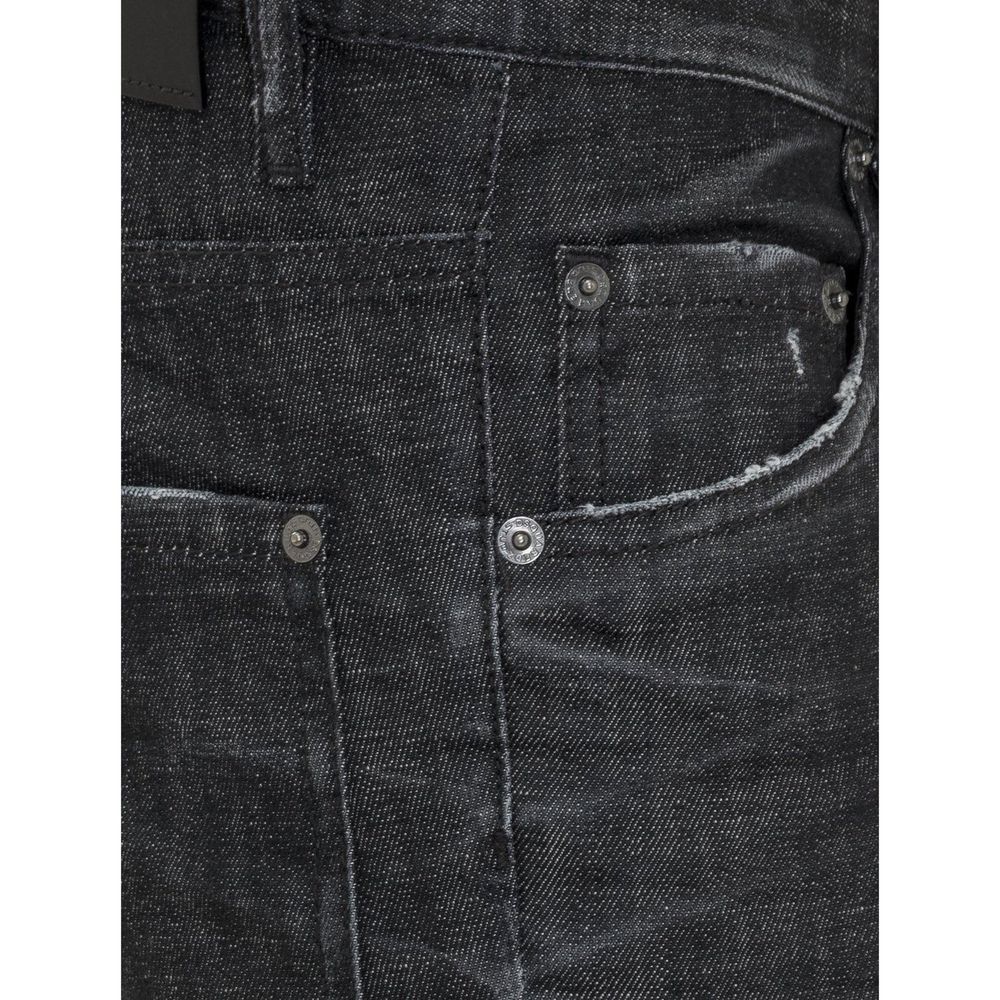 Dsquared² Black Cotton Slim Fit Jeans Dsquared²