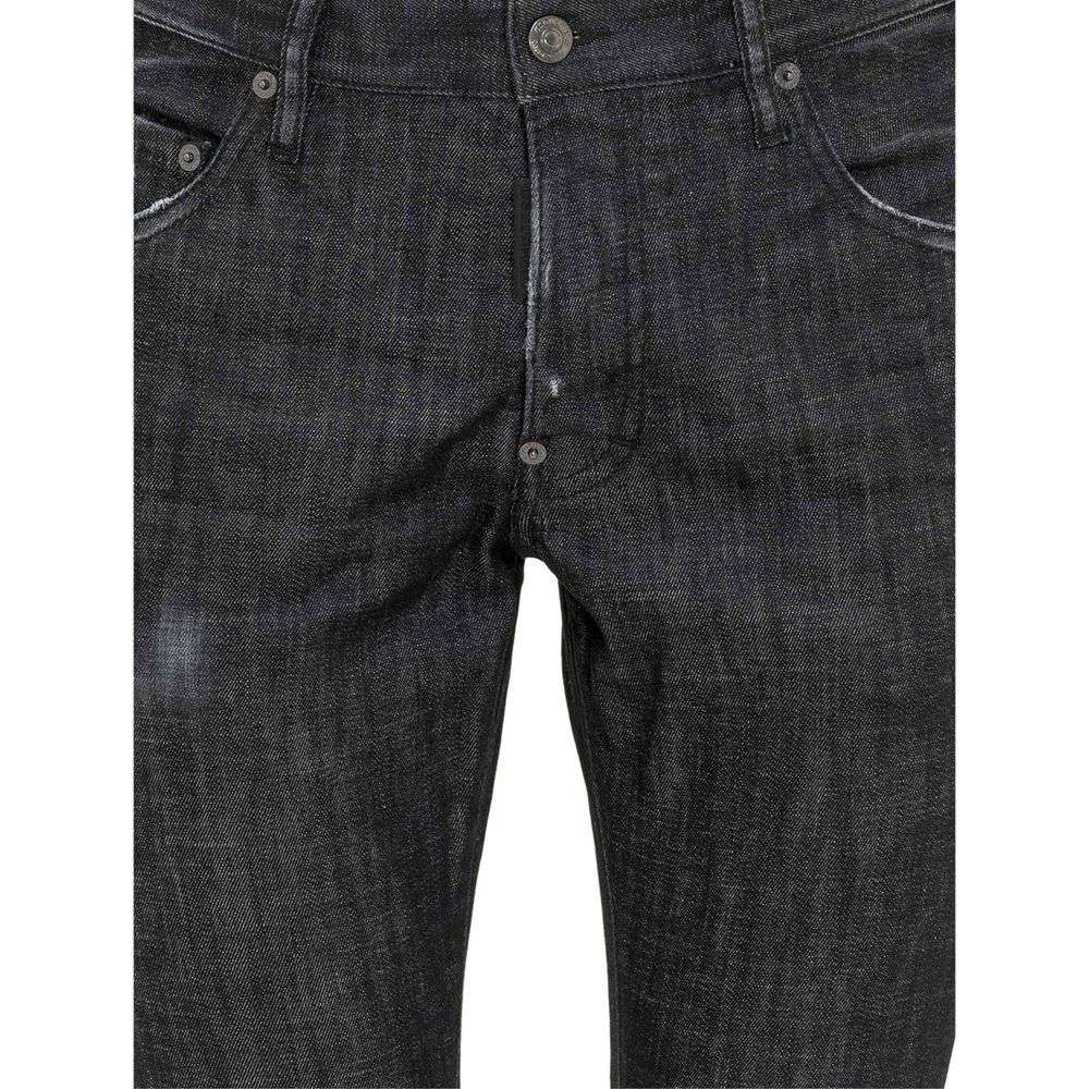 Dsquared² Black Cotton Slim Fit Jeans Dsquared²