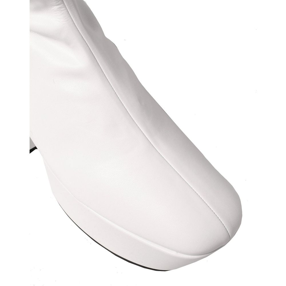 Prada White Polyethylene Lace-Up Boots
