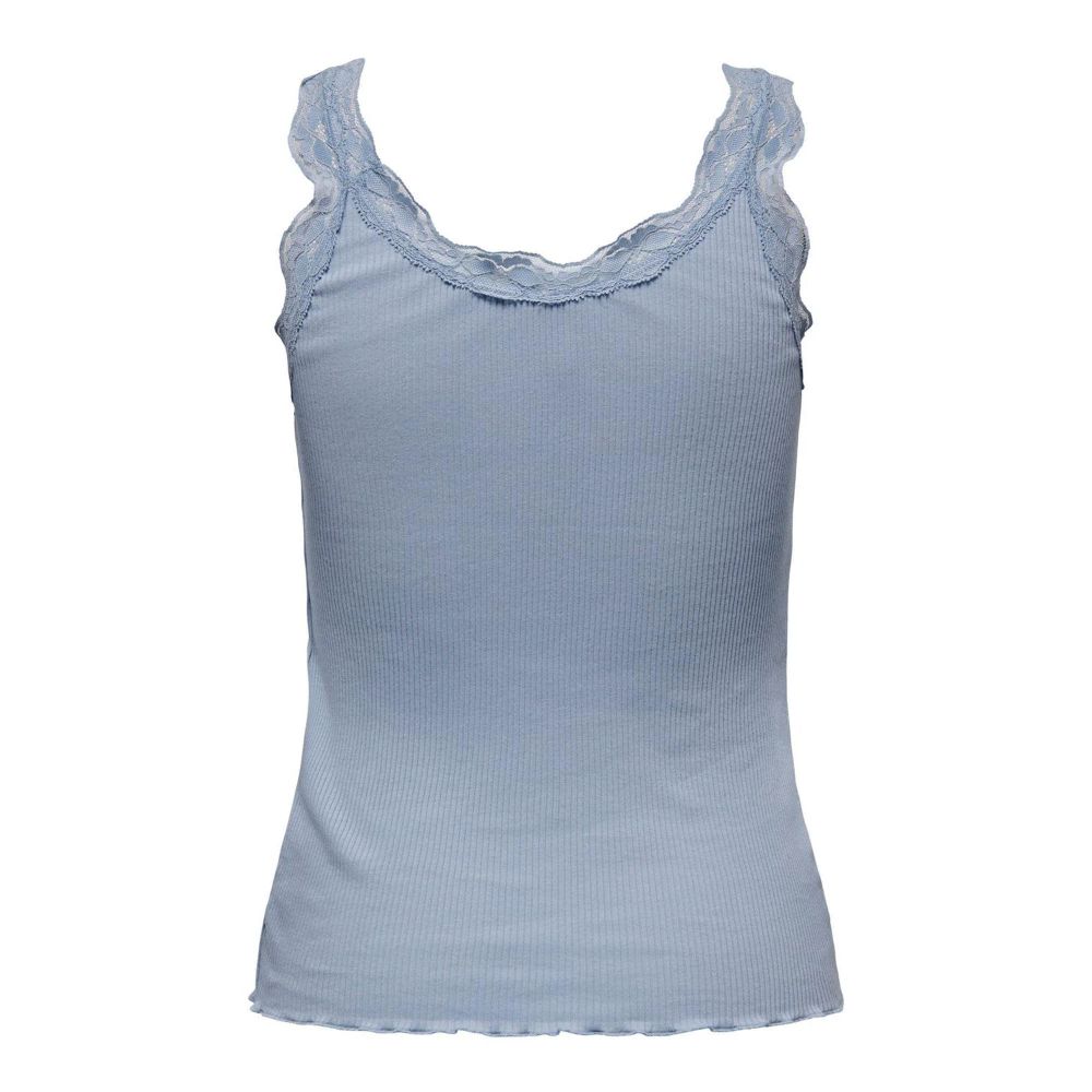 Only Blue Cotton Tank Tops