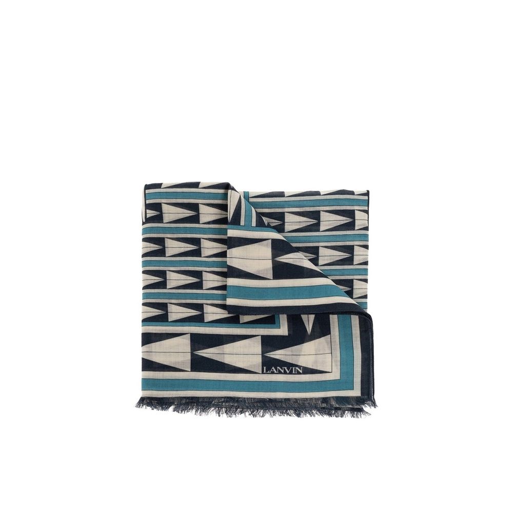 Lanvin Blue Wool Foulard