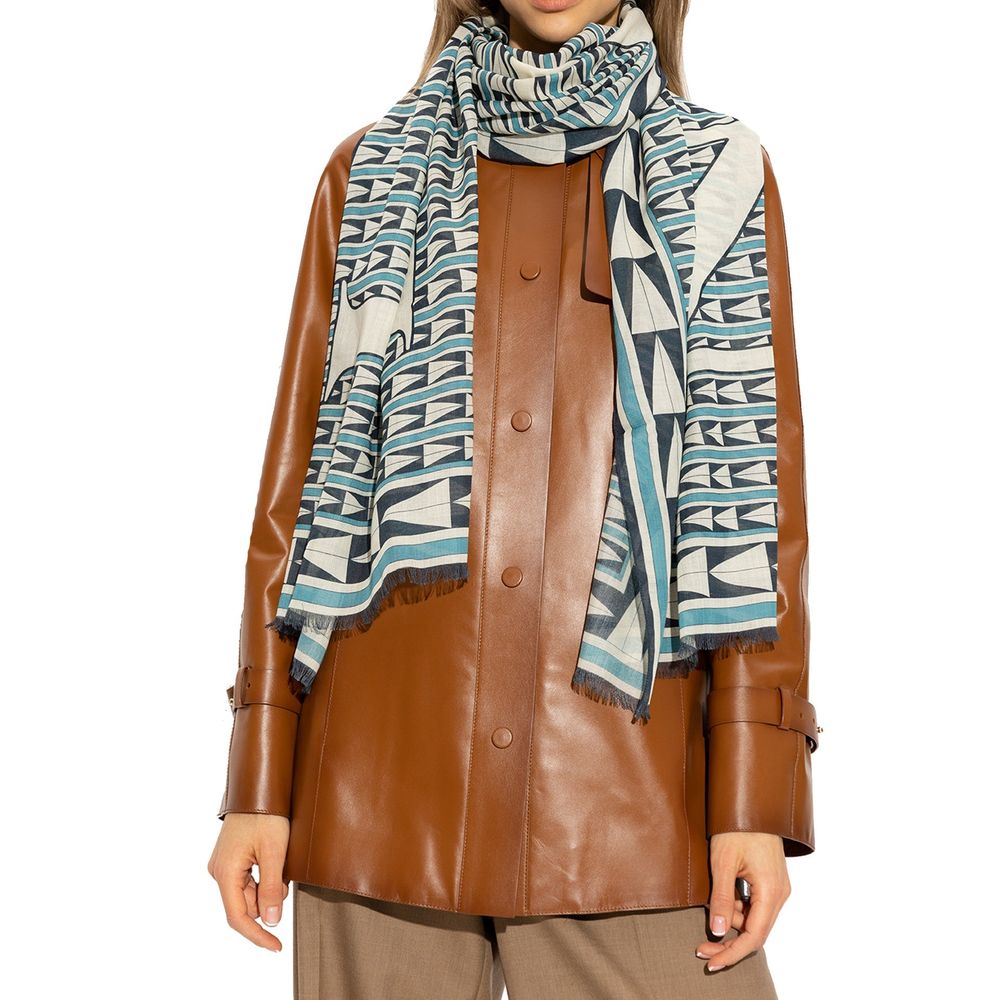 Lanvin Blue Wool Foulard