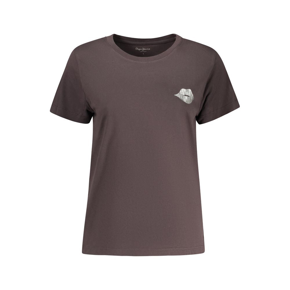 Pepe Jeans Black Cotton Women T-Shirt