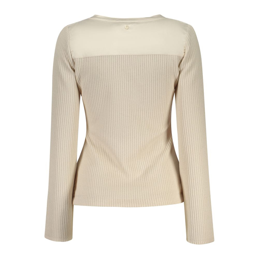 Guess Jeans Beige Polyester Women Sweater Guess Jeans