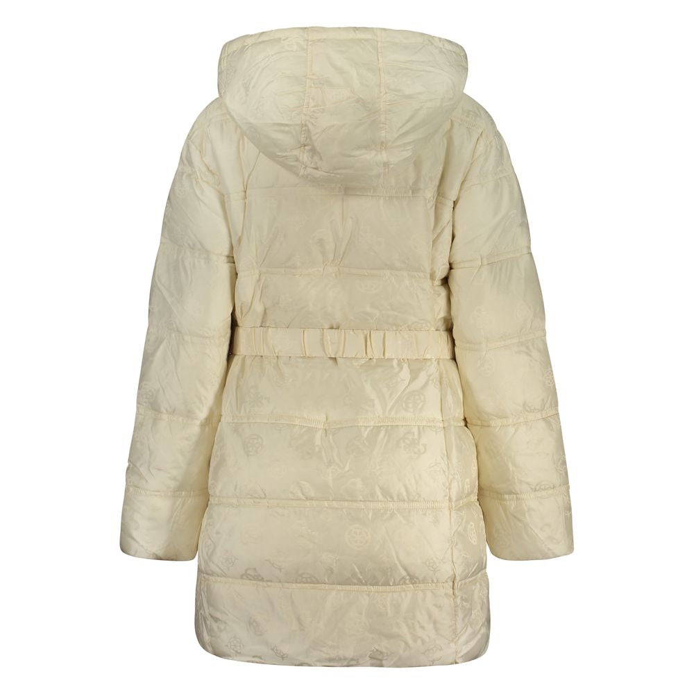 Guess Jeans Beige Poliammide Women's Jacket Guess Jeans