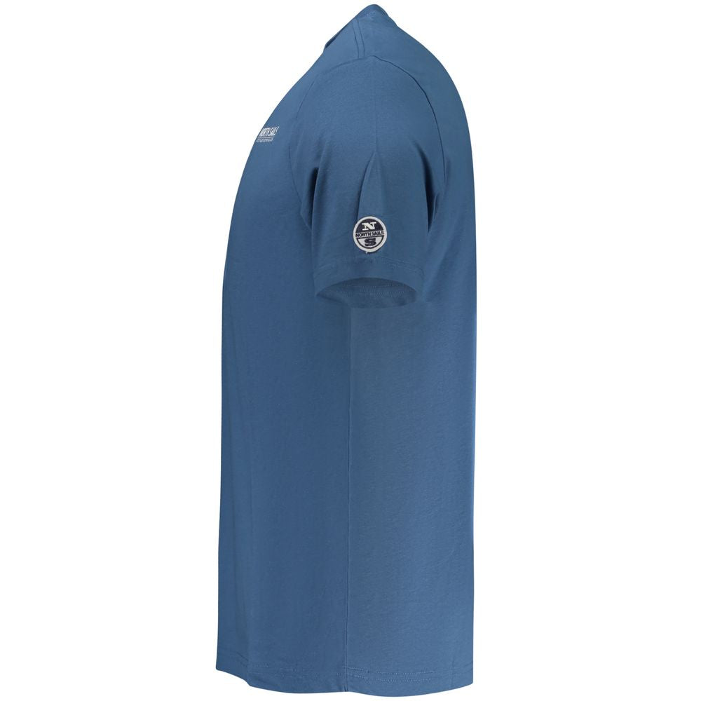 North Sails Blue Cotton Men T-Shirt