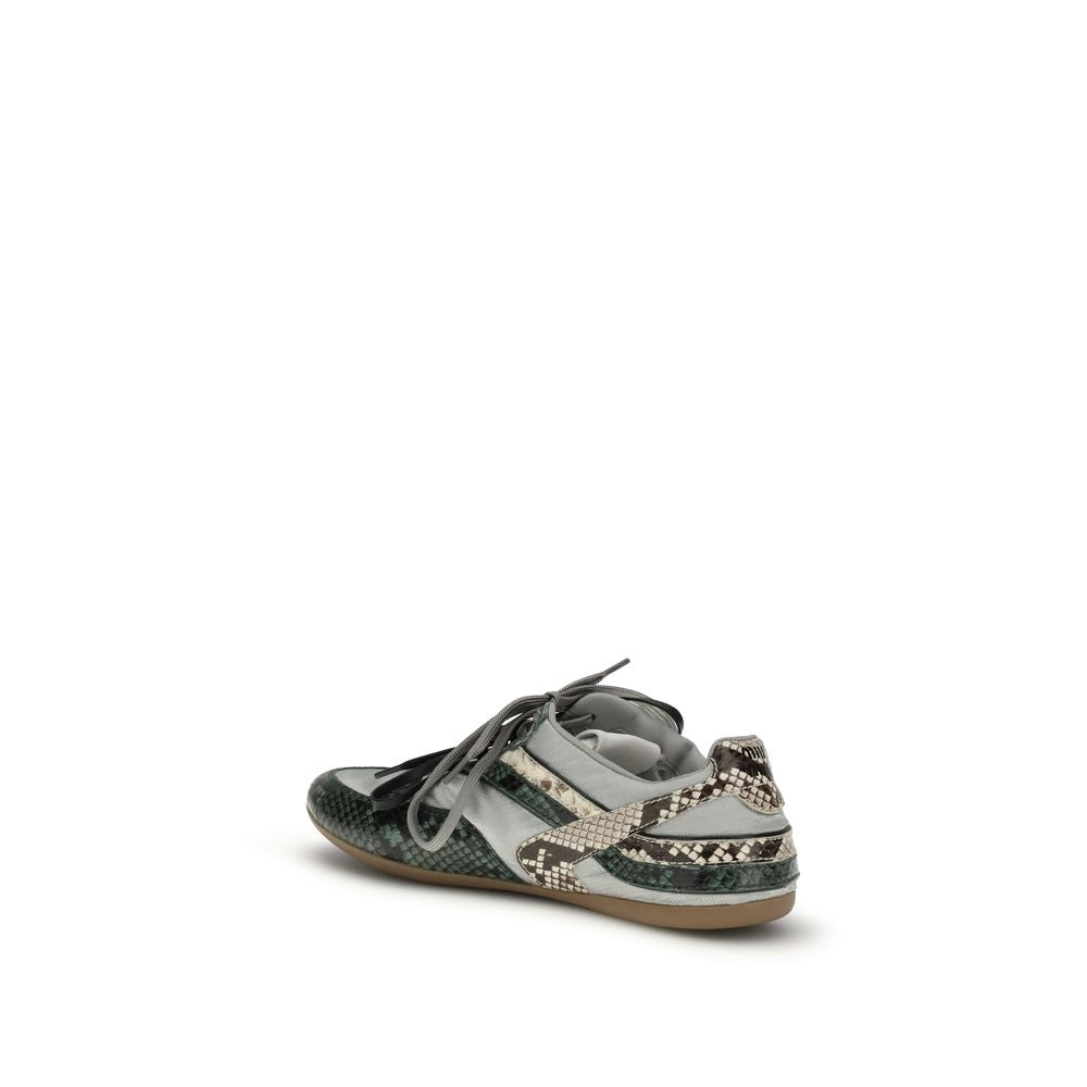 Miu Miu Gray Recycled Polyester Athletic Sneakers
