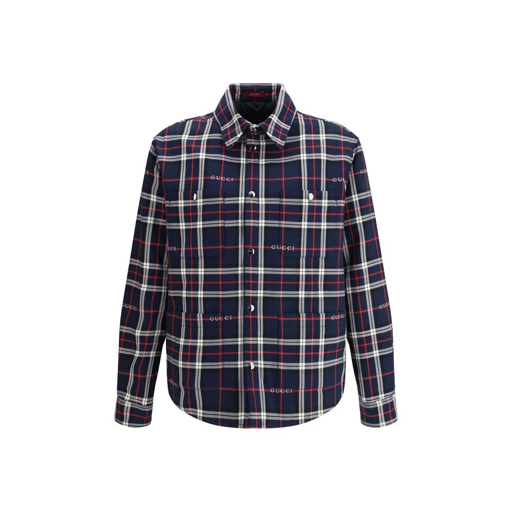 Gucci Blue Cotton Jacket