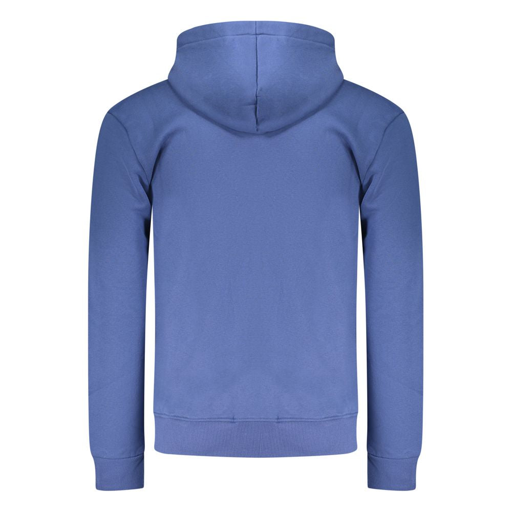 Coveri Moving Blue Cotton Men's Hoodie Sweatshirt Coveri Moving