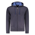 Coveri Moving Blue Cotton Men's Hooded Sweatshirt Coveri Moving