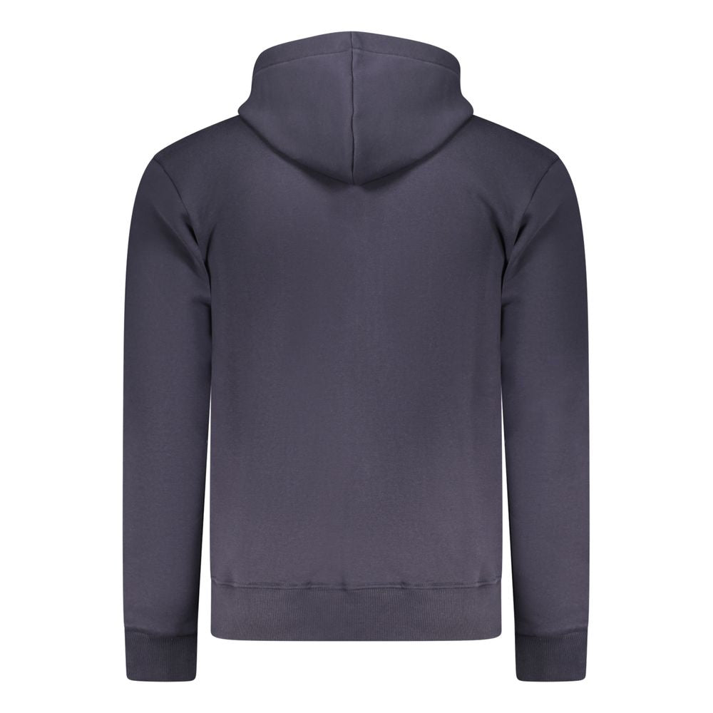 Coveri Moving Blue Cotton Men's Hooded Sweatshirt Coveri Moving