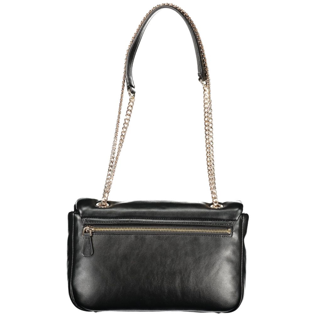 Guess Jeans Nero Poliuretano Women Handbag Guess Jeans