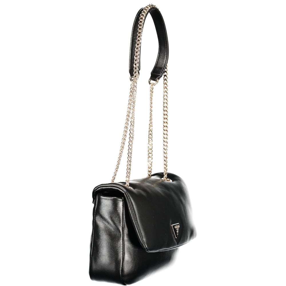Guess Jeans Nero Poliuretano Women Handbag Guess Jeans