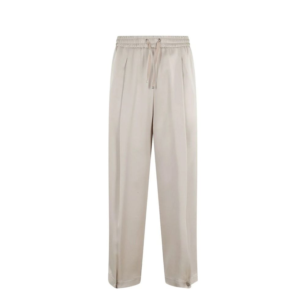 Herno Beige Acetate Casual Pants Herno