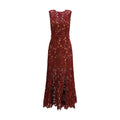Self-Portrait Bordeaux Polyester Cocktail Dress