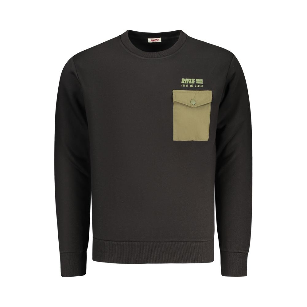 Rifle Black Cotton Men's Sweatshirt Rifle
