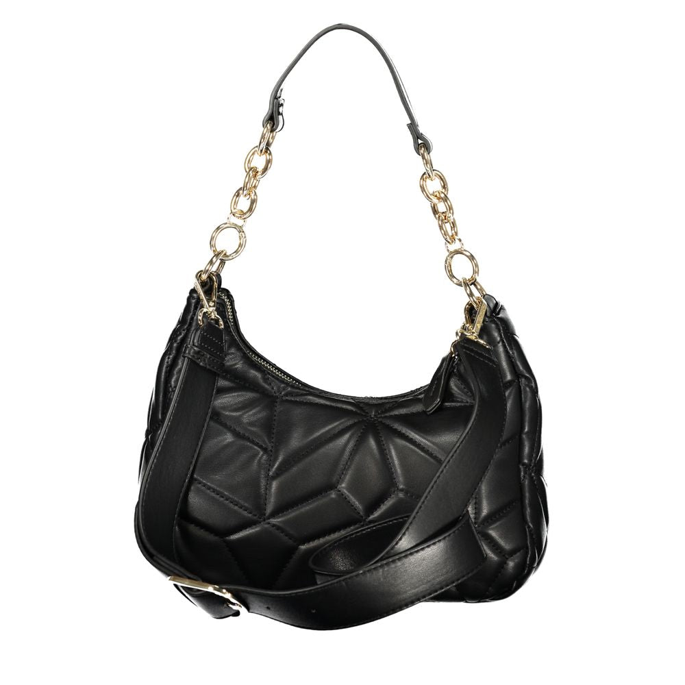 Mario Valentino Nero Polyurethane Women's Bag with Removable Shoulder Strap