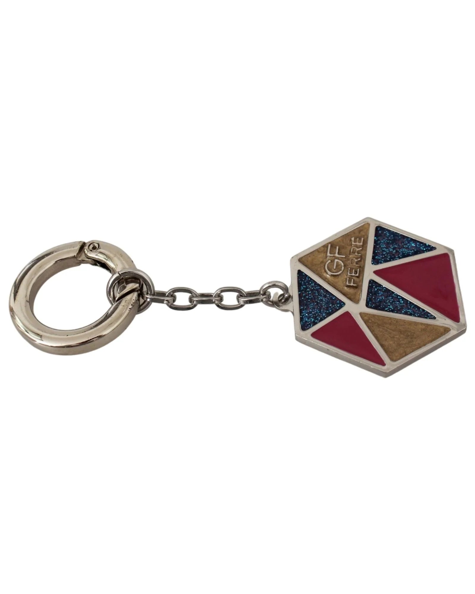 Ferre Blue Metal Keychain