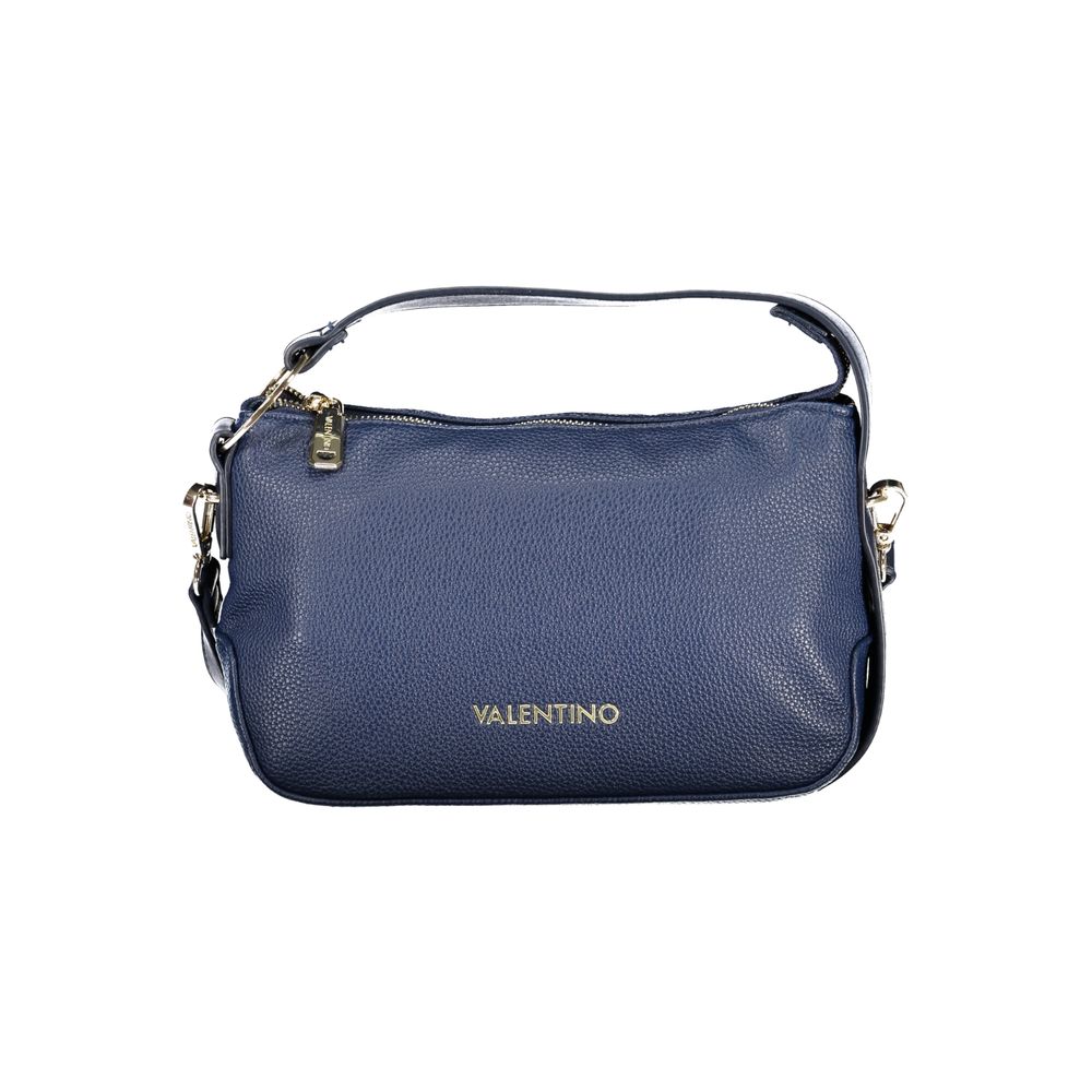 Mario Valentino Blue Polyurethane Women's Bag with Adjustable Strap and Pocket