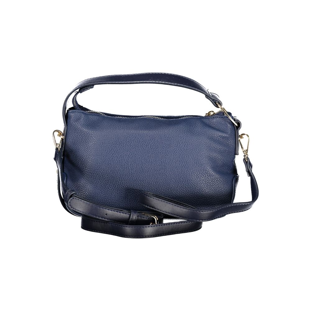 Mario Valentino Blue Polyurethane Women's Bag with Adjustable Strap and Pocket
