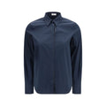 Brunello Cucinelli Blue Cotton Dress Shirt