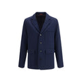 Gucci Blue Cotton Full-Length Jacket