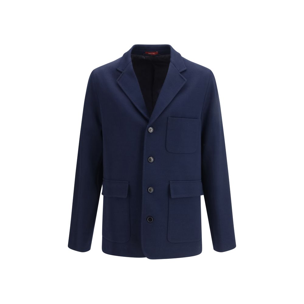 Gucci Blue Cotton Full-Length Jacket