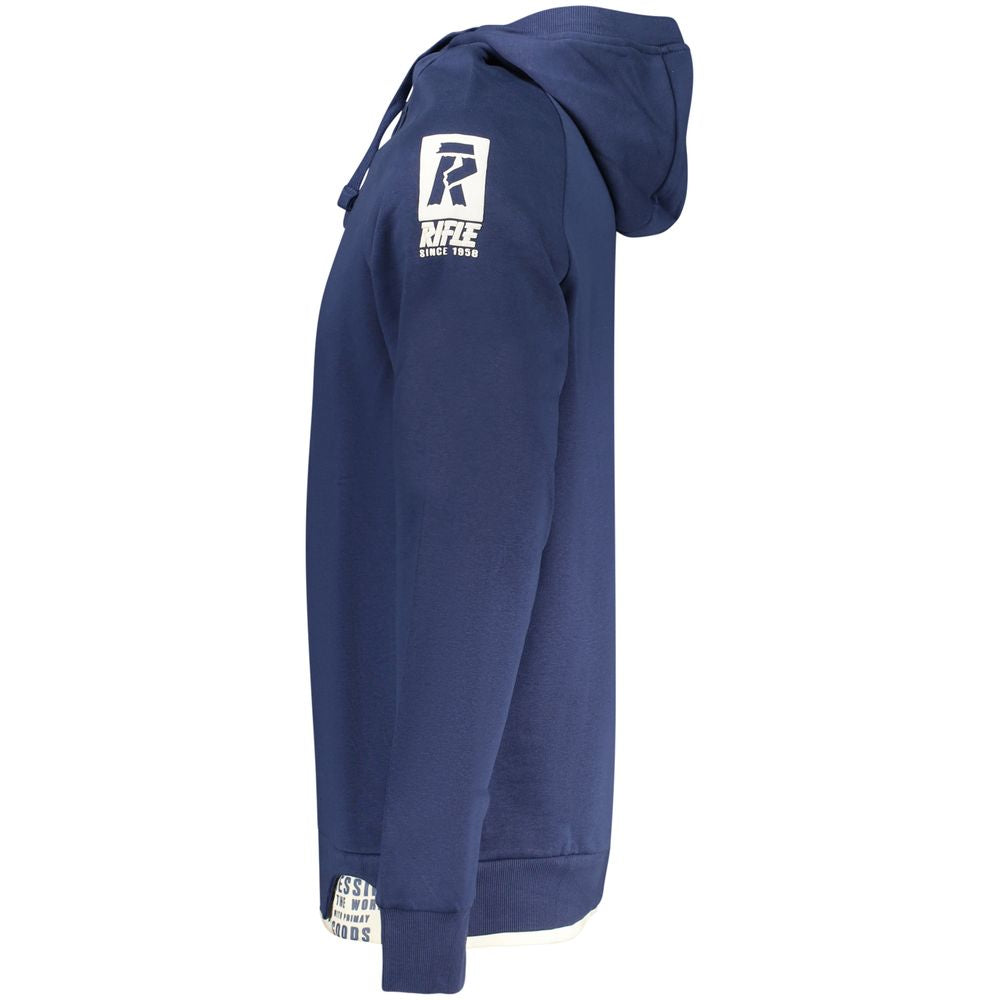 Rifle Blue Cotton Men's Sweatshirt