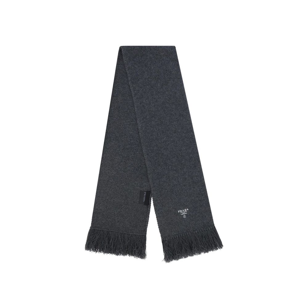 Prada Gray Cashmere Foulard