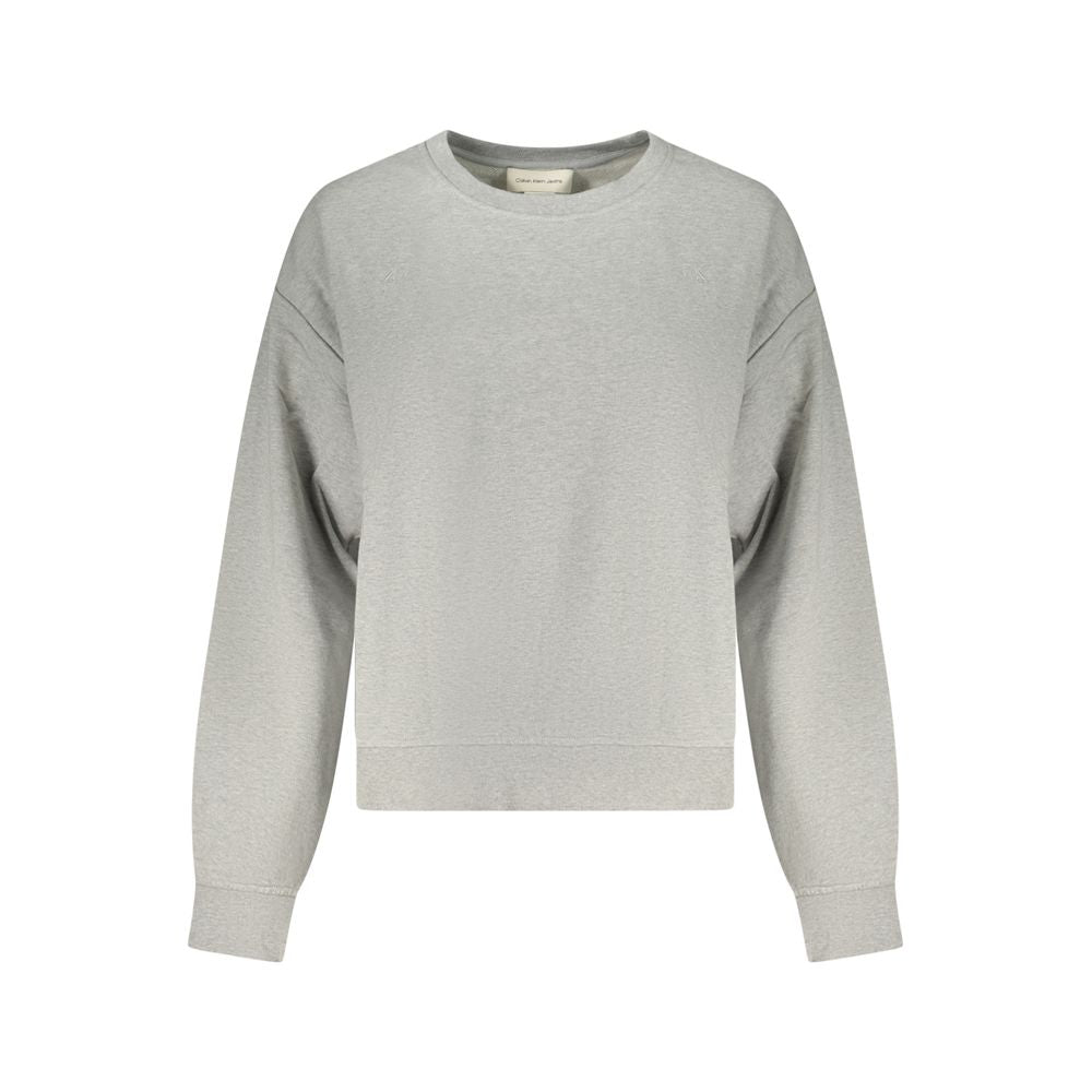 Calvin Klein Grigio Cotton Women Sweatshirt Calvin Klein