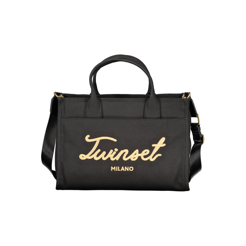 Twinset Nero Cotton Women Tote Twinset