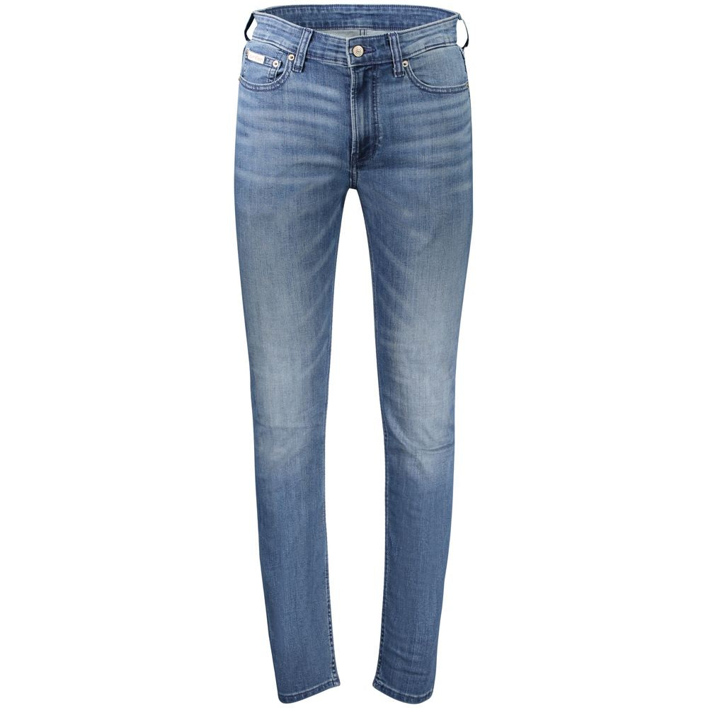 Calvin Klein Blu Cotton Men's Slim-Taper Jean Calvin Klein