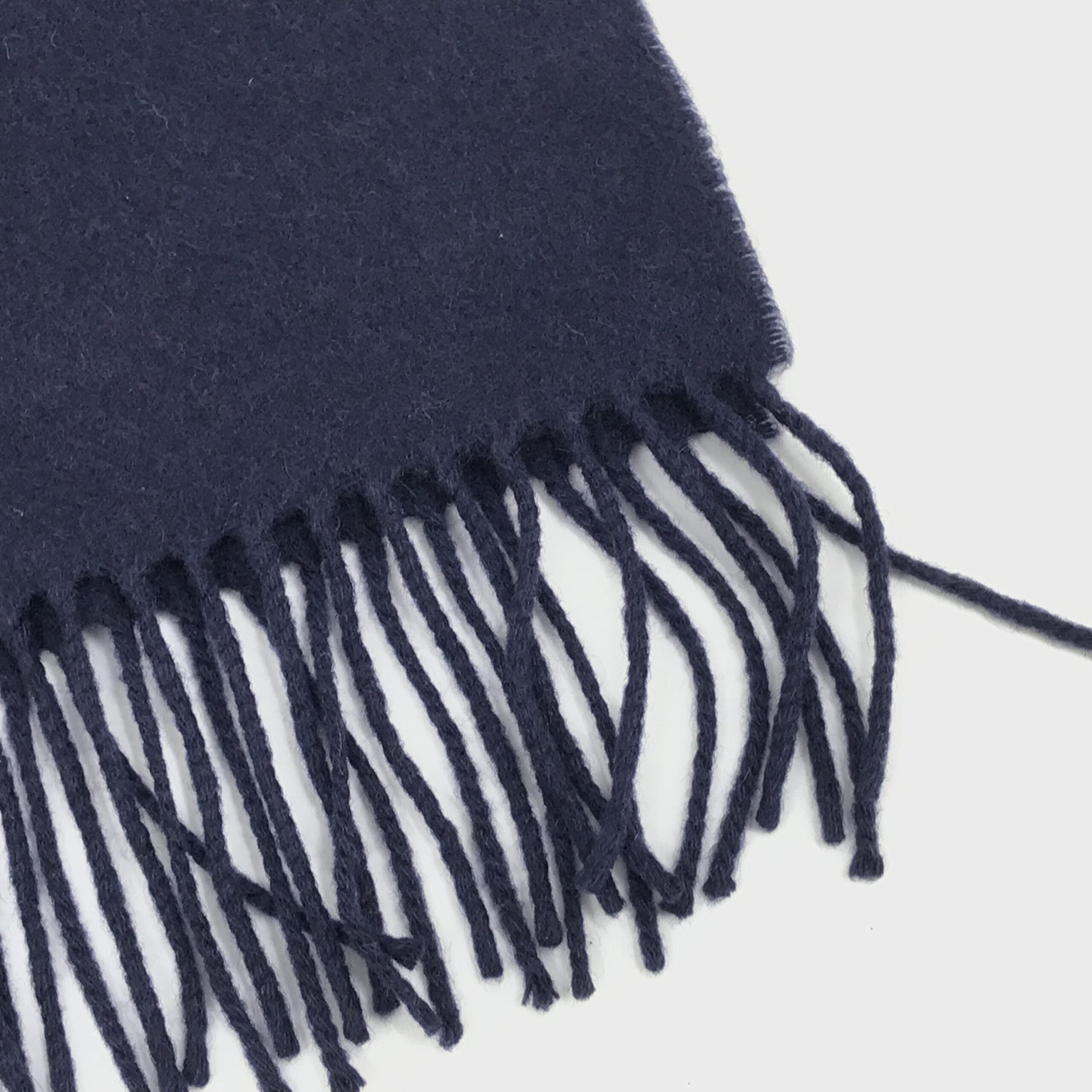 Johnstons of elgin Navy Blue Soft Wool Scarf