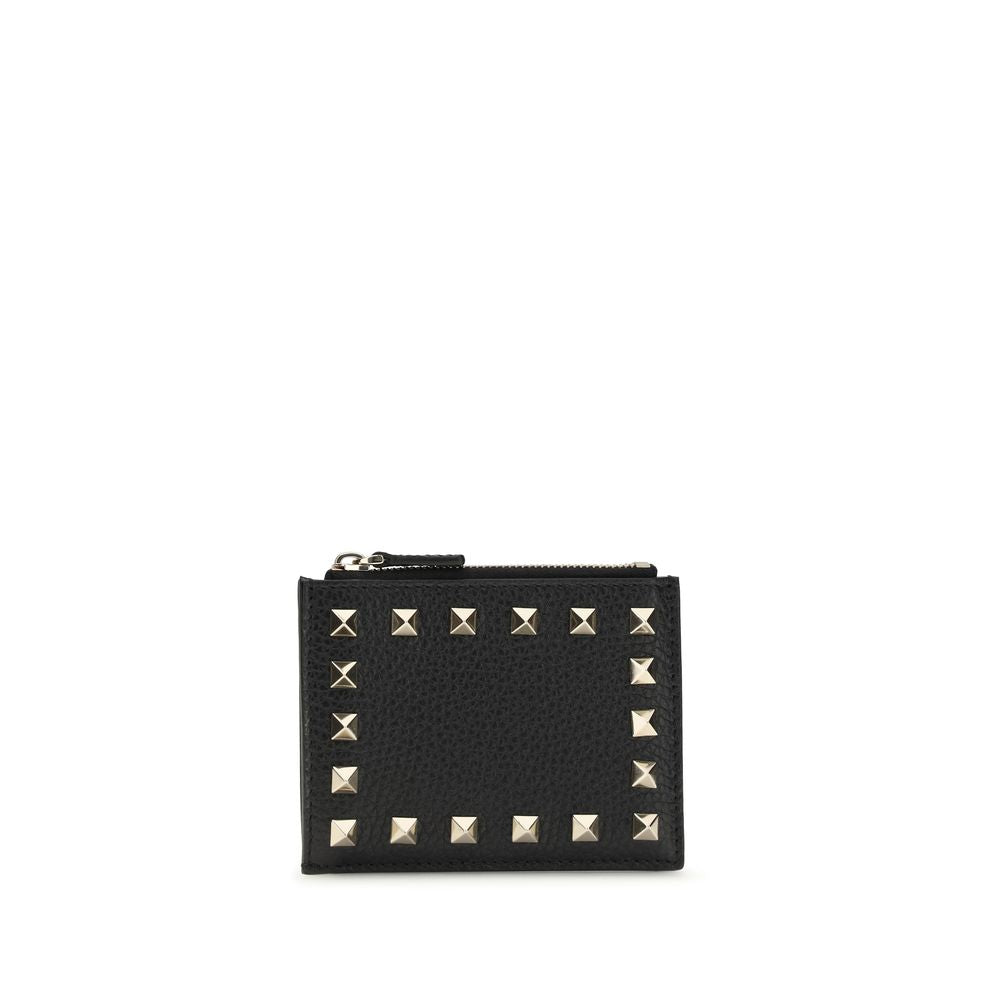 Valentino Garavani Black Calf Leather Bos Taurus Wallet