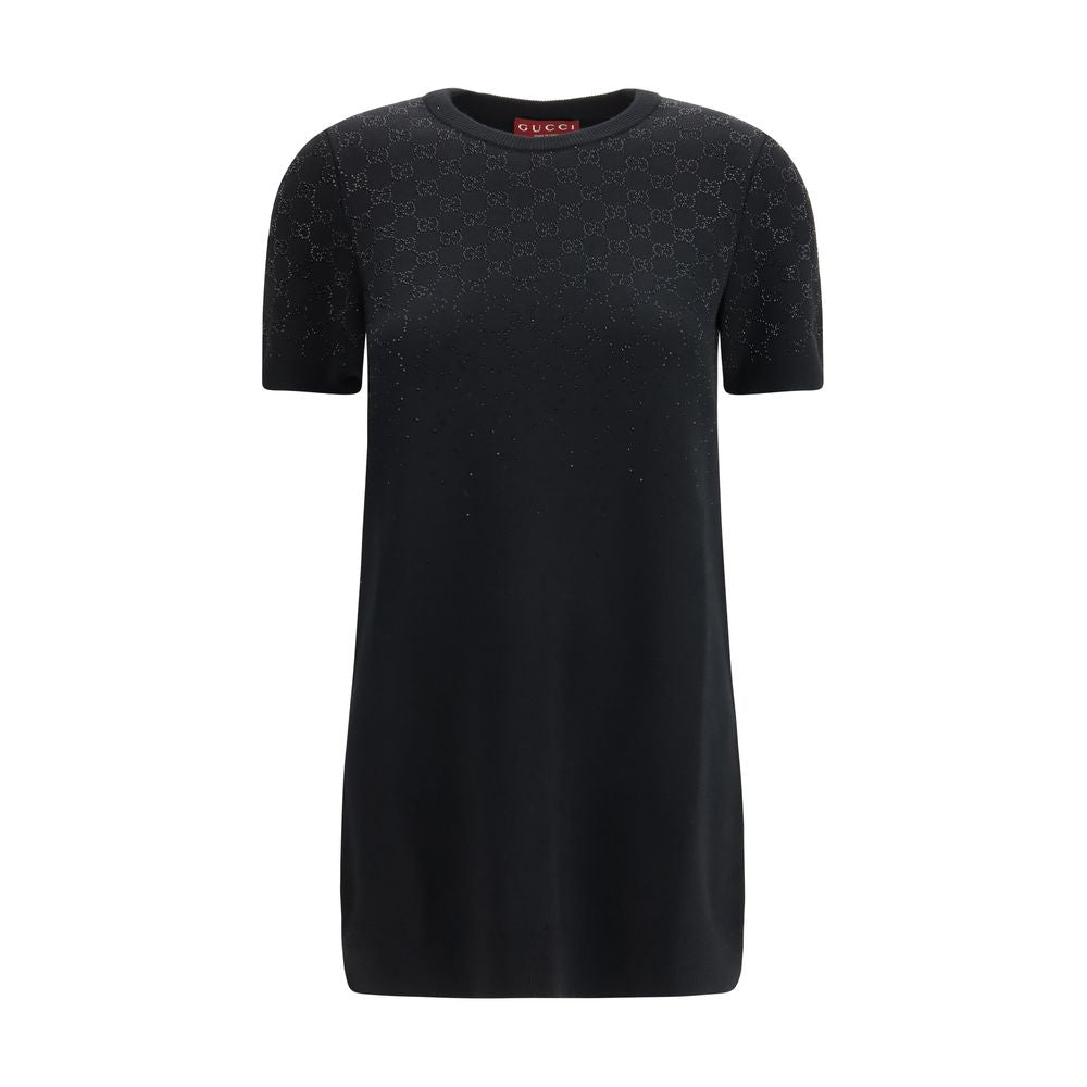 Gucci Black Wool Oves Aries Casual Dress Gucci