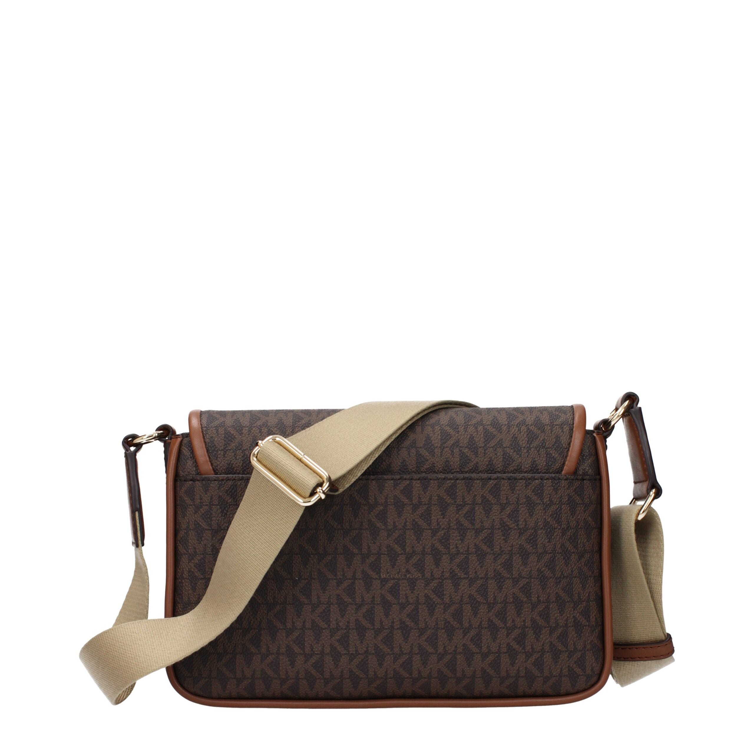 Michael Kors Brown Fabric Crossbody Bag