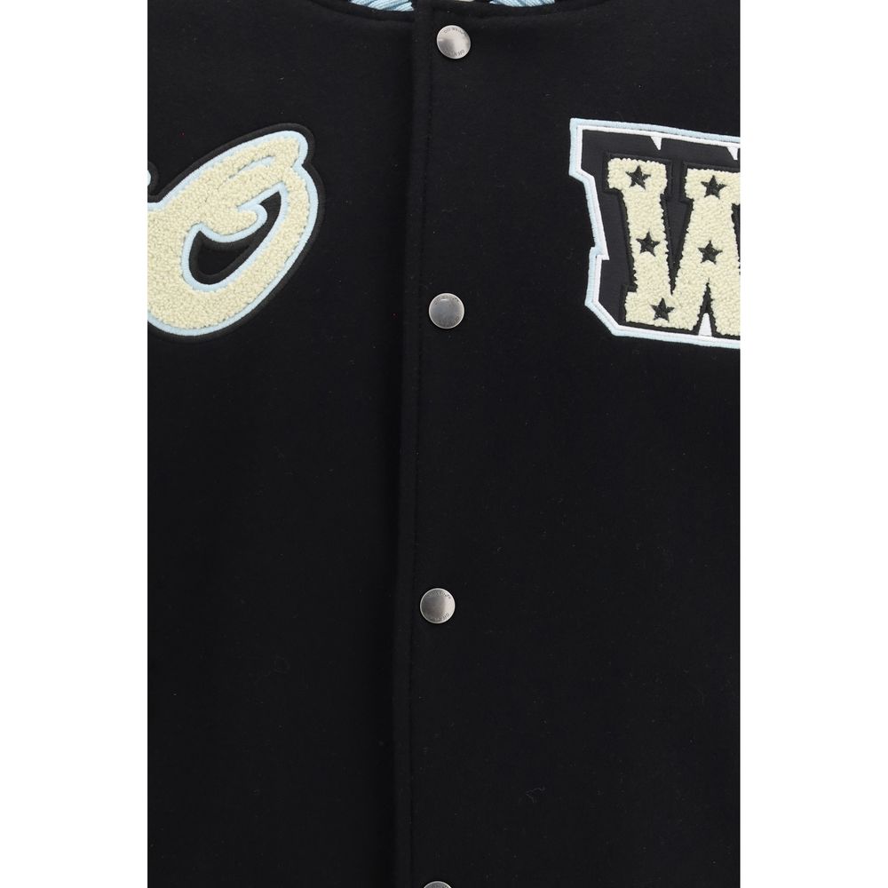 Off-White Black Wool Oves Aries Bomber