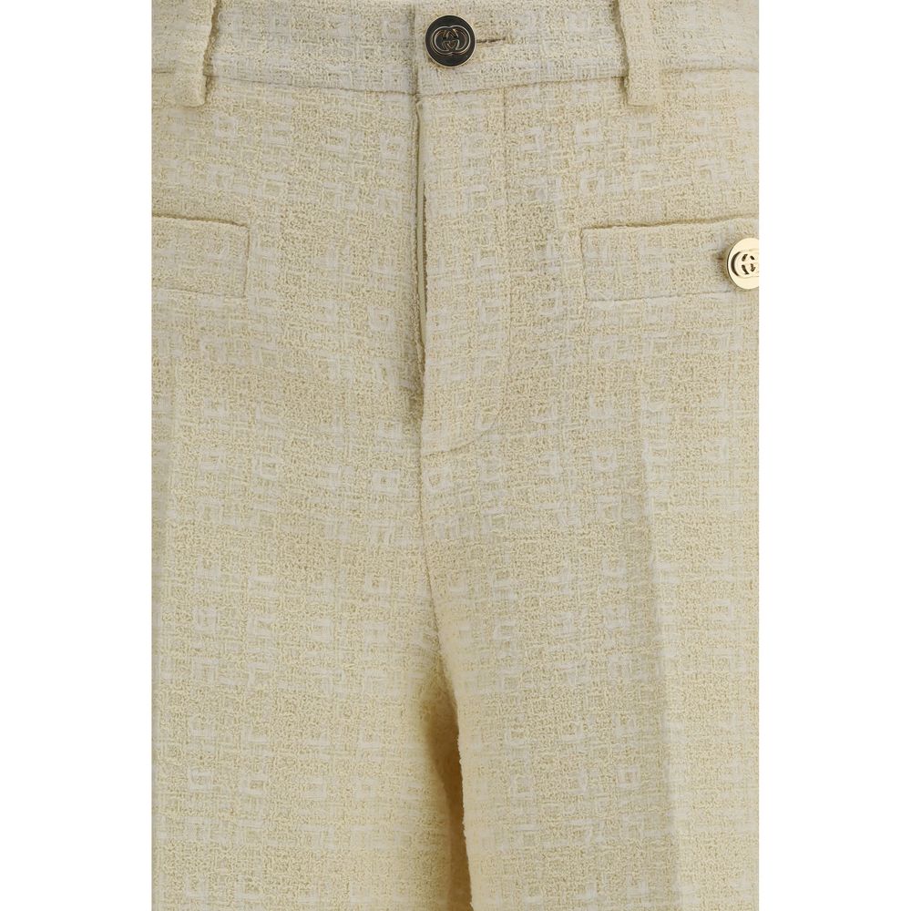 Gucci Beige Cotton Dress Pants