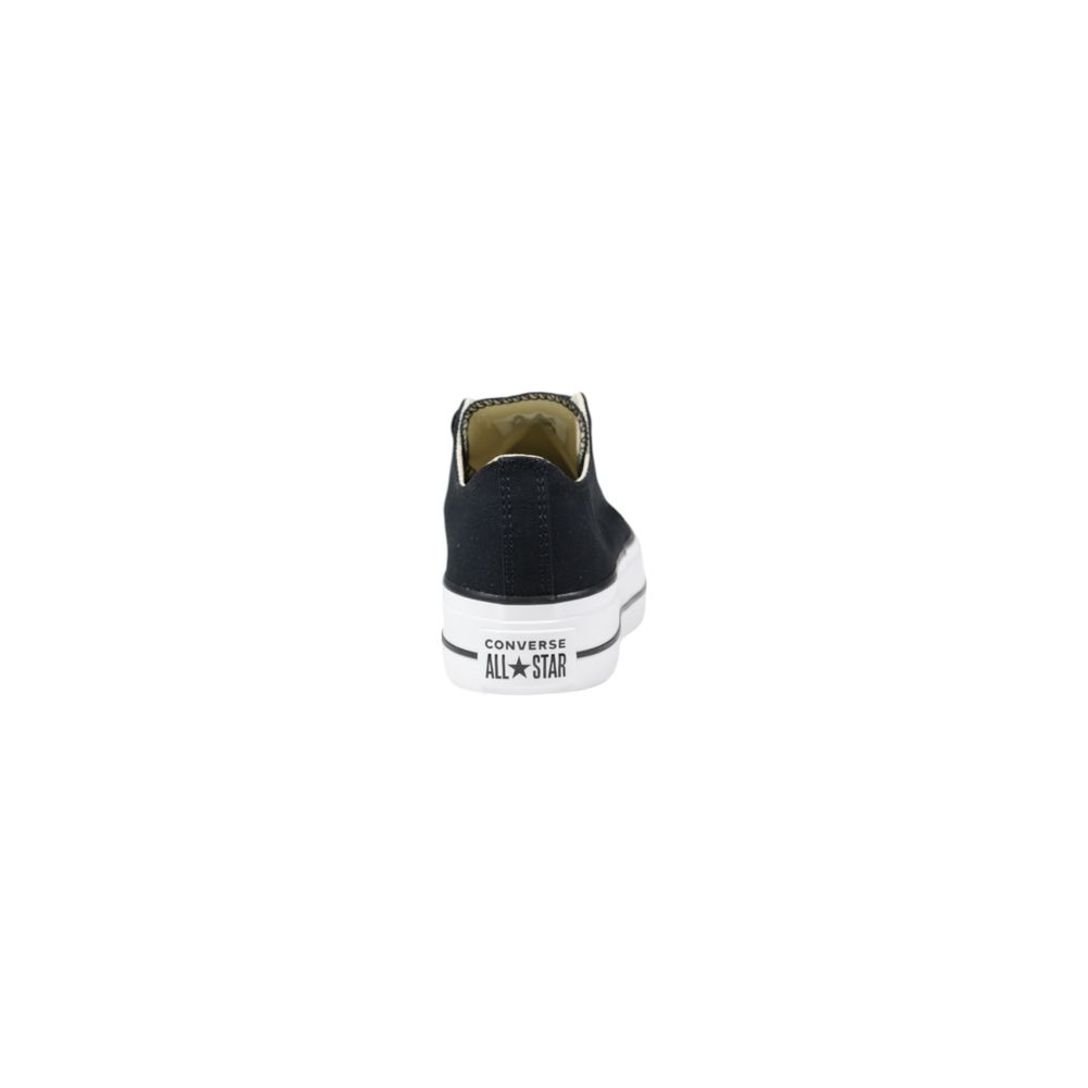 Converse Black Fabric Platform Sneakers