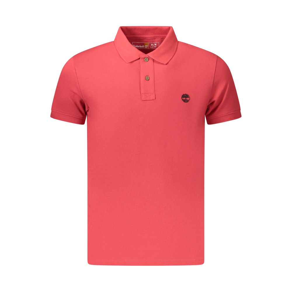 Timberland Red Cotton Men Polo Shirt Timberland