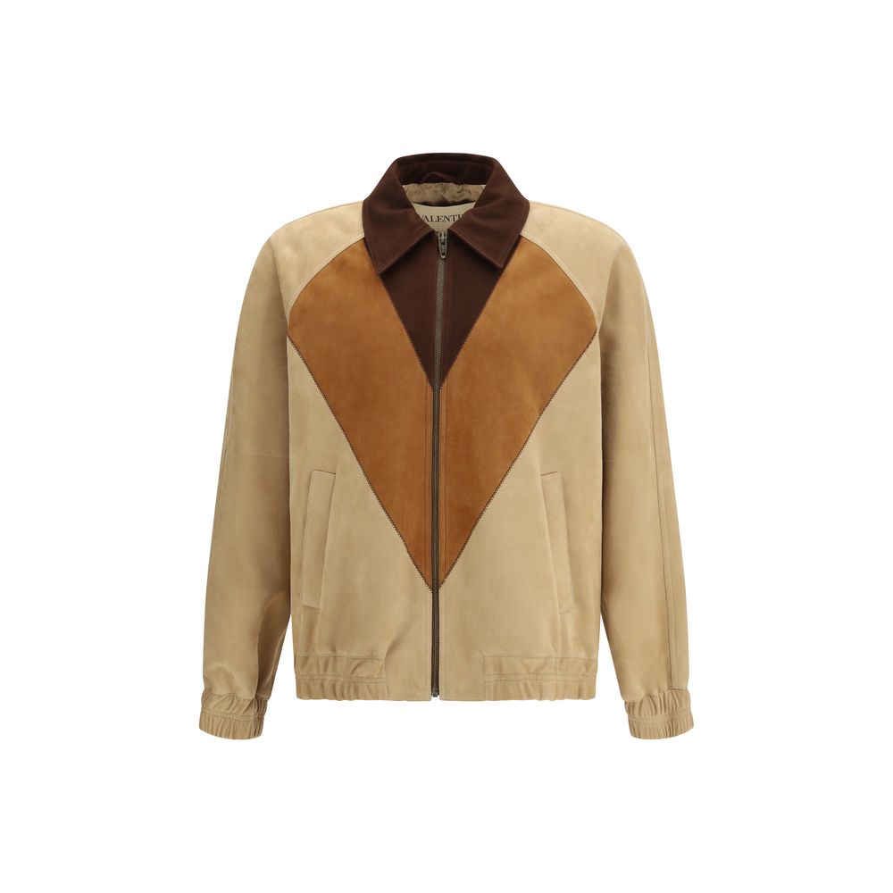 Valentino Garavani Brown Goatskin Biker Jacket