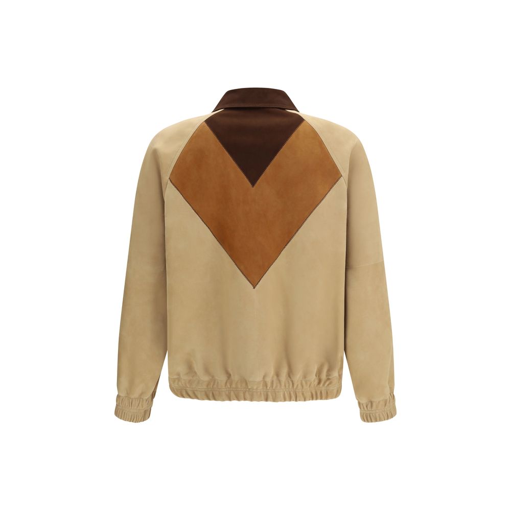 Valentino Garavani Brown Goatskin Biker Jacket