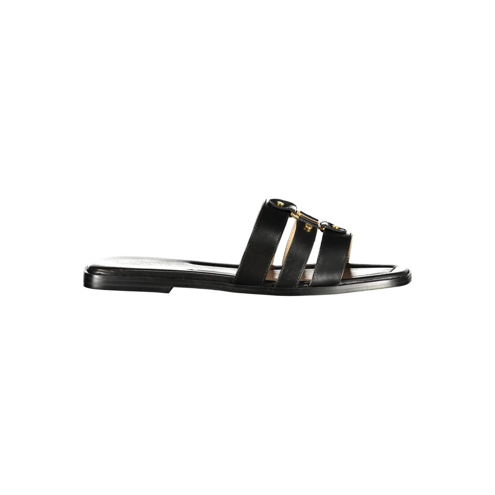 Twinset Black Leather Women's Sandal Twinset