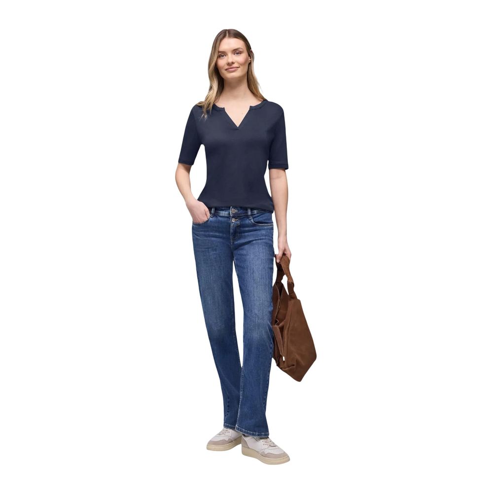 Street One Blue Cotton T-Shirt