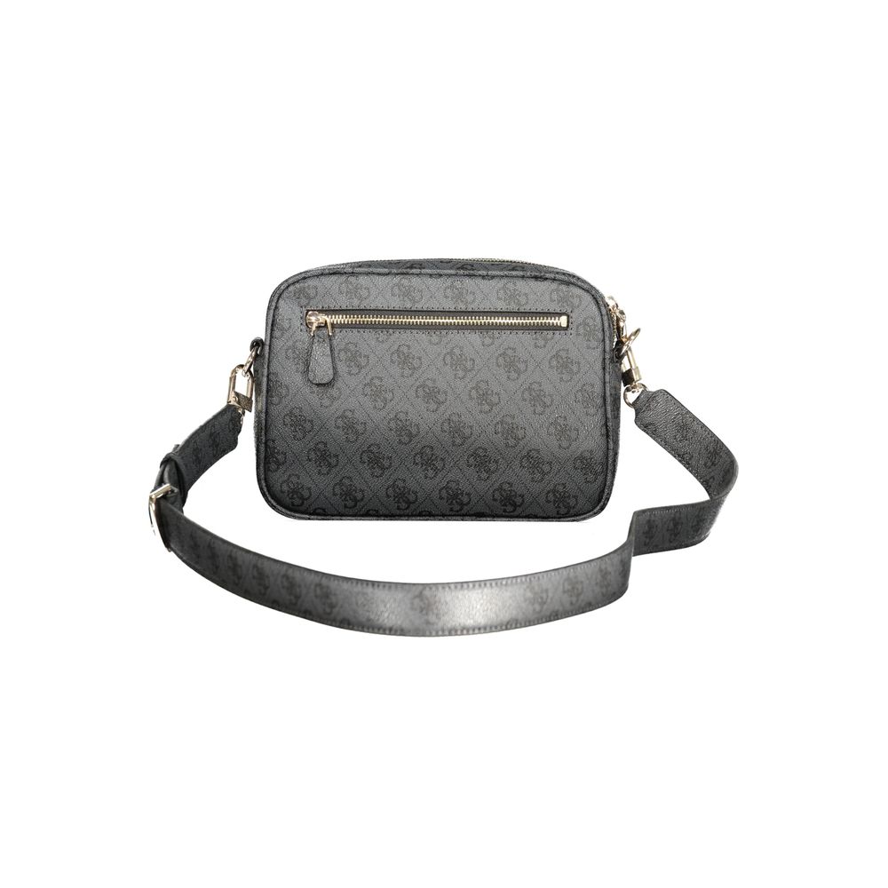 Guess Jeans Nero Poliuretano Women Handbag Guess Jeans