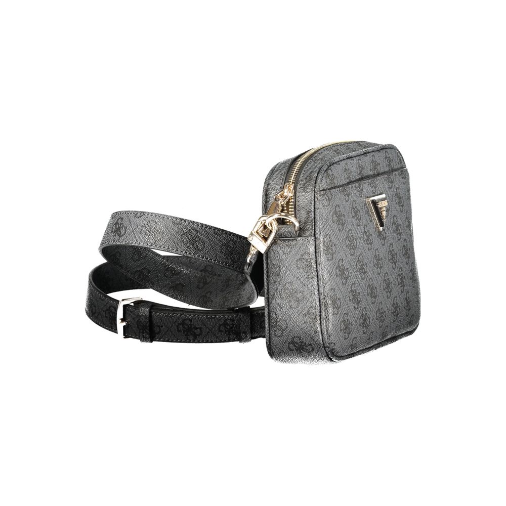 Guess Jeans Nero Poliuretano Women Handbag Guess Jeans
